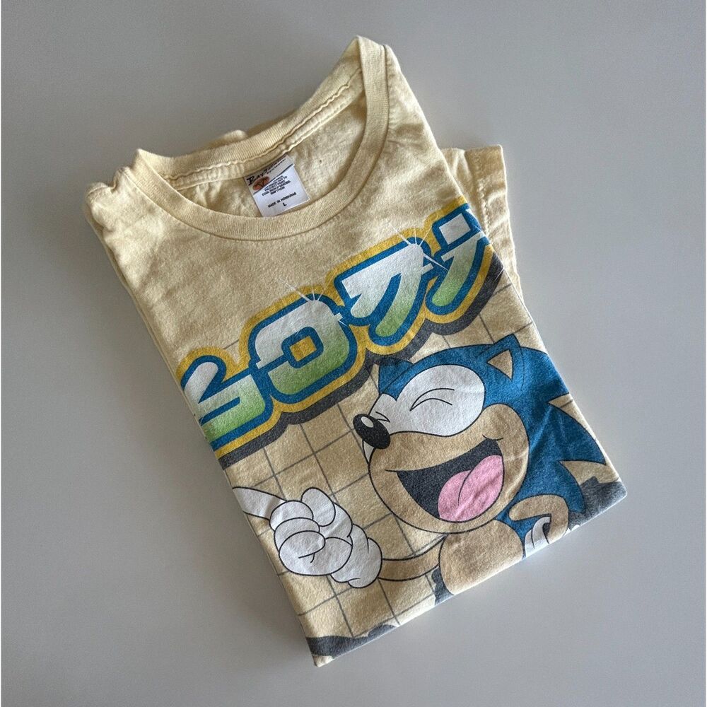 Sonic the Hedgehog Y2K Japan Short Sleeve T Shirt SEGA bay island (Mens Large)